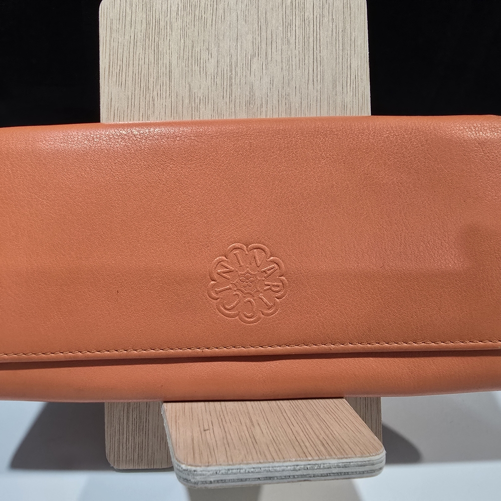 Nina Ricci Vibrant Orange Leather Wallet